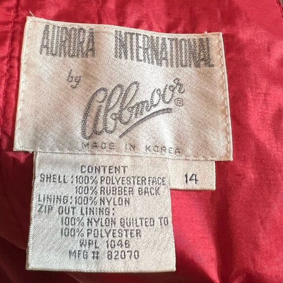 Vintage 80’s Aurora International by Abbmoor Red Trench Raincoat - Picture 6 of 16